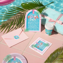 Tropical Splash Summer Pool Party Birthday