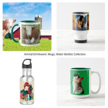 Animal Drinkware: Mugs, Water Bottles