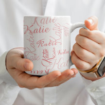 Mugs with Pattern of Names