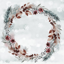 Sage Brown Rustic Winter Wedding