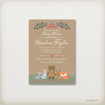 Floral Woodland Animals Baby Shower