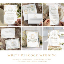 Royal Crest Indian White Peacock Wedding Suite