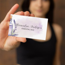 Lavender Essential Oils Purple Floral Watercolor