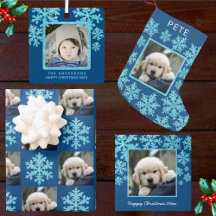 Snowflake Blue Opal Merry Christmas Iridescent