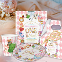 Alice in Wonderland Pink 1st Birthday