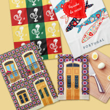 Portuguese symbols and traditions kitchen towels