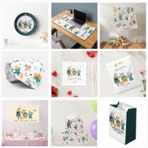 Illustration of an Animal Musical Band