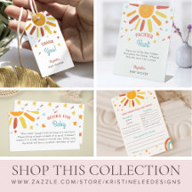 Here Comes The Son Baby Shower Retro Sunshine