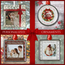 Festive Christmas Photo Keepsake Ornaments