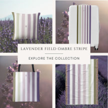 French Lavender Field Ombre Stripe w Monogram