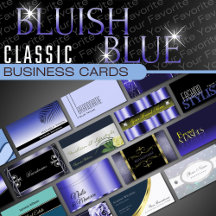 Blue Business Cards Classy Luxurious and Glamorous