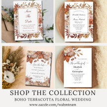 Terracotta Floral Boho Wedding Suite 