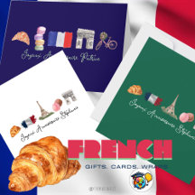 FRENCH France gifts, cards, wrapping