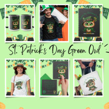 St. Patrick's Day Green Owl 
