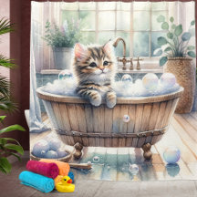 Bubbly Kitten Bath Time