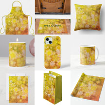 Retro Floral Abstract Salty Watercolor Painting   