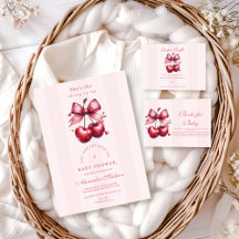Chic Coquette Cherry on Top Baby Shower