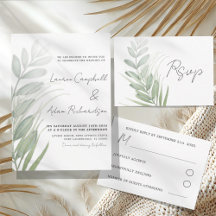 Simple Sage Green Foliage Wedding Collection 