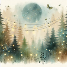 Whimsical Pine Forest Fairy Lights Wedding Suite