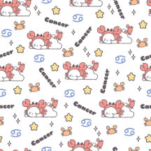 Cozy Cancer Constellation Bunny & Crab Zodiac