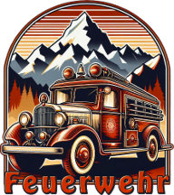 Feuerwehren: Retro-Feuerwehrauto & Berg