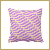 Two Tone Striped Throw Pillow/Cushion