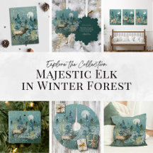 Majestic Elk Forest Holiday Christmas Collection