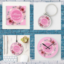 Pink Floral Wreath Birthday Gift For Her