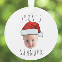 Custom Baby Face Santa Hat Christmas Photo