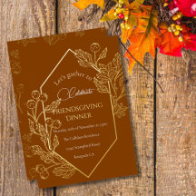 Elegant Friendsgiving Dinner Invites