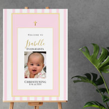 Elegant Pink Gold Christening