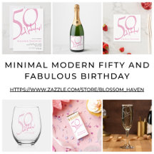 Minimal Modern Fifty and Fabulous Birthday