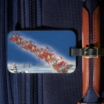 Luggage Tags with Vintage Christmas Themes