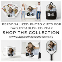Personalized Photo Gifts For Dad Established Year