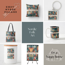 Cozy Hygge Village Nordic Folk Art Collection