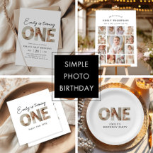 Simple Photo First Birthday 