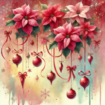 Whimsical Christmas Poinsettia Personalized Gifts