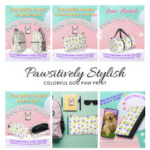Pawsitively Stylish   Colorful Dog Paw Print
