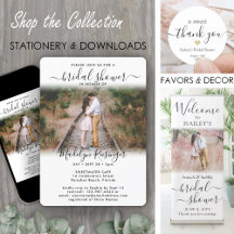 Bridal Shower   Modern Elegant Photo Collage