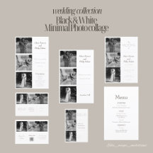 Modern Photo Collage Wedding Invitation