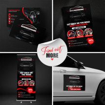 Red & Black Professional Automotive Car Detailing