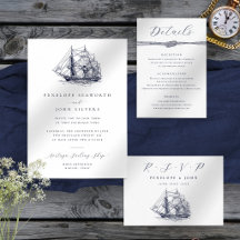 Elegant Nautical Sailing Ship Wedding Suite