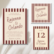 Deep Burgundy Stripes