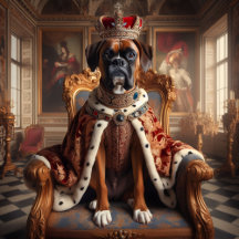 Cute Dog Royalty Faux Canvas Prints