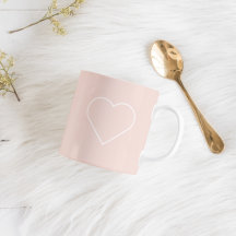 Modern Pastel Pink & Minimalist Heart Lovely Gift