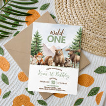 Woodland Wild One Birthday Collection