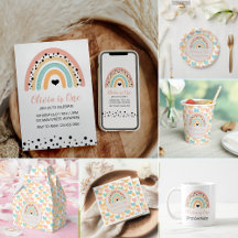 🌈 Rainbows & Hearts 1st Birthday Party Collection