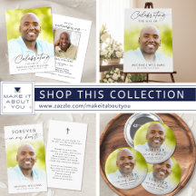 Simple Celebration of Life Funeral Photo (BL-M3)