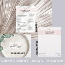 Pink Aesthetic Business Stationery