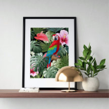 Red Macaw in the forest